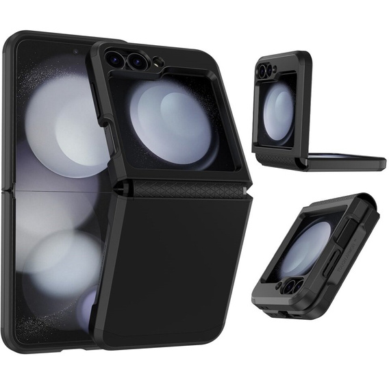 Θωρακισμένη θήκη για Samsung Galaxy Z Flip7 FE / Z Flip6, Armor Shockproof, μαύρη