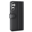 θήκη με πτερύγιο για Samsung Galaxy A35 5G, Split Leather, μαύρη