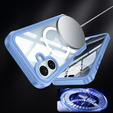 Θήκη για iPhone 16 Plus, Shockproof, με γυαλί, για MagSafe, μπλε