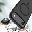 Ματ θήκη για iPhone Air, για MagSafe, ημιδιαφανές μαύρο
