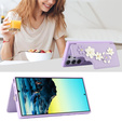 θήκη για Samsung Galaxy S25 Ultra, Leather Flower Card Slot, μωβ