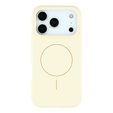 Θήκη σιλικόνης για iPhone 17 Pro, για MagSafe, αντικραδασμική, μπεζ