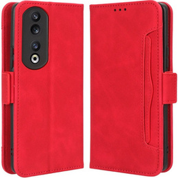 Θήκη με πτερύγιο για Honor 90, Card Slot, κόκκινη