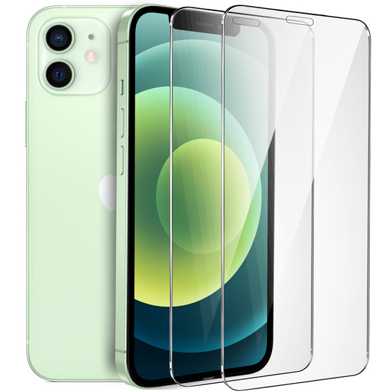 2x Μετριασμένο γυαλί για iPhone 12 Mini, ERBORD 9H Hard Glass στην οθόνη