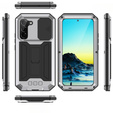 Θωρακισμένη θήκη για Samsung Galaxy S22, R-JUST CamShield Slide, ασημένια