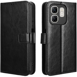 Θήκη με πτερύγιο για Infinix Hot 50i 4G, Crazy Horse Wallet, μαύρη