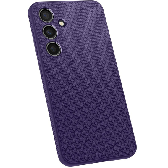 θήκη Spigen για Samsung Galaxy S24, Liquid Air, μωβ + μετριασμένο γυαλί 9H