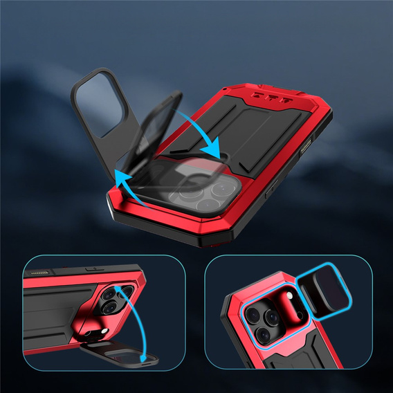 Θήκη R-JUST με προστατευτικό οθόνης και βάση για iPhone 17 Pro