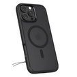 Θήκη MagSafe Spigen για iPhone 16 Pro, Ultra Hybrid, διαφανής / μαύρη + Μετριασμένο γυαλί 9H