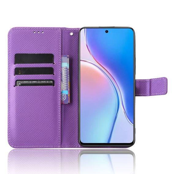 Θήκη με πτερύγιο για Huawei Nova 11i, Wallet Smart Magnet, μωβ