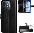 Θήκη με πτερύγιο για Realme Note 70T 4G, Crazy Horse Wallet, μαύρη