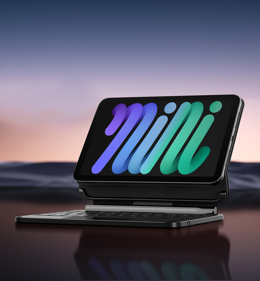 Θήκη με πληκτρολόγιο για iPad mini 8,3" 2021 (6ης γενιάς) / iPad mini 8,3" 2024 (7ης γενιάς), Dexnor Magnetic Keyboard Touchpad, μαύρο