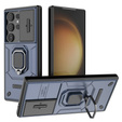 Θήκη για Samsung Galaxy S24 Ultra, KickStand Camera Lens, μπλε