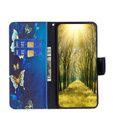 Θήκη με πτερύγιο για TCL 40 NxtPaper, Wallet, Butterflies μπλε