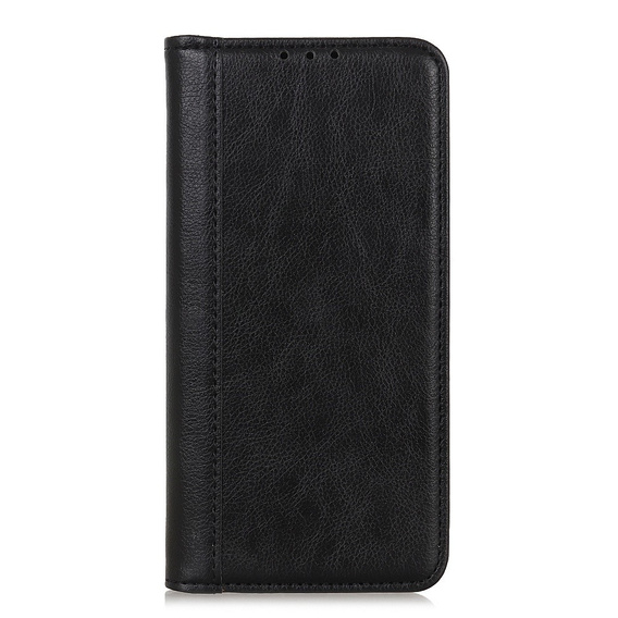 Θήκη για Iphone 16E, Wallet Litchi Leather, μαύρη