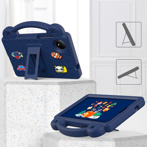 Παιδική θήκη για Xiaomi Redmi Pad SE 8.7", Cute Patterns, με βάση, σκούρο μπλε