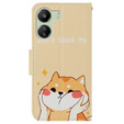 Θήκη με πτερύγιο για Xiaomi Redmi 13C / Poco C65, Wallet, Akita Dog, χρώματος κρεμ