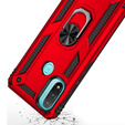 θωρακισμένη θήκη για Motorola Moto E20/E30/E40, Nox Case Ring, κόκκινη
