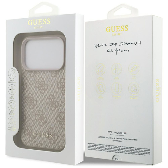 GUESS 4G Metal Gold Logo θήκη για iPhone 17 Pro