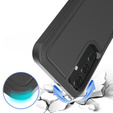 Θωρακισμένη θήκη για Samsung Galaxy A25, διπλής στρώσης, μαύρη + γυαλί 9H