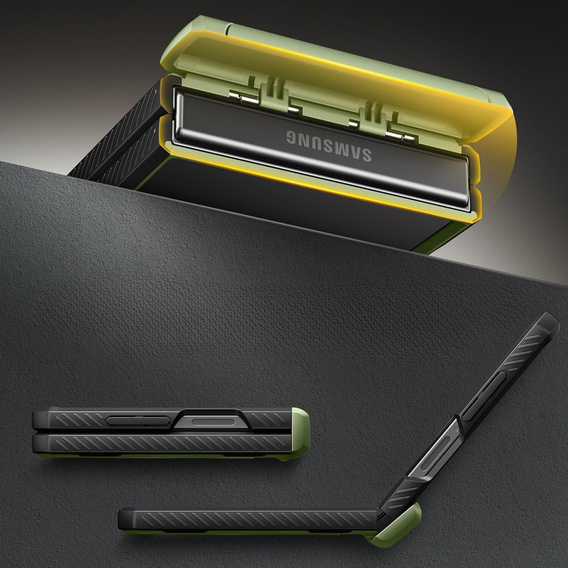 Θήκη Tongate MECH με MagSafe για Samsung Galaxy Z Flip7 FE / Z Flip6, πράσινο