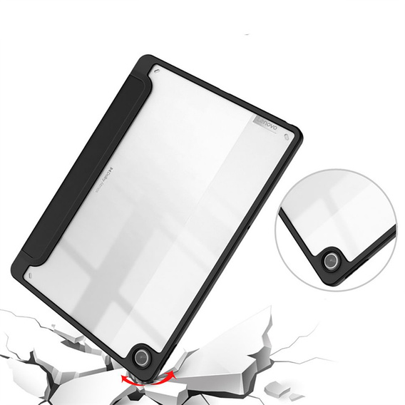 Θήκη για Lenovo Tab M10 Plus 10.6 Gen 3 TB-125F TB-128F, Smartcase Hybrid, με χώρο για γραφίδα, μαύρη