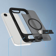 Θήκη για iPhone 16E, Kickstand Matt Case, για MagSafe, μαύρη