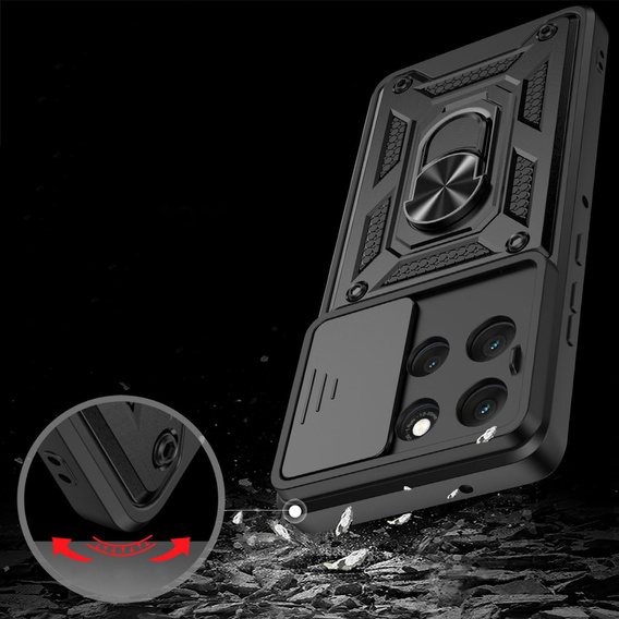 Θωρακισμένη θήκη για Motorola Moto G56 5G, CamShield Slide, μπλε