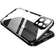 θήκη για το iPhone 16 Pro Max, Magnetic Dual Glass, μαύρη