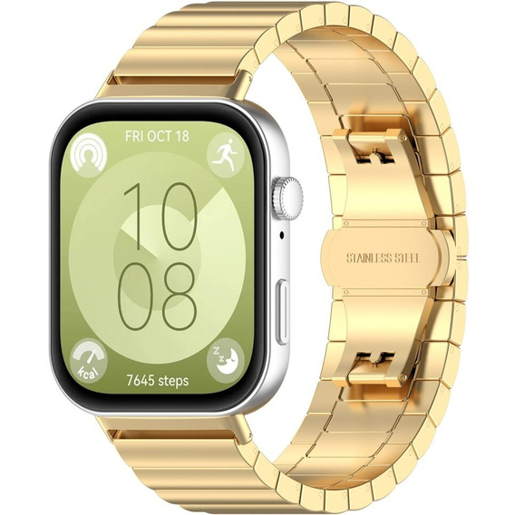 Ατσάλινο βραχιόλι για Huawei Watch Fit 4 / 4 Pro / 3, Χρυσό