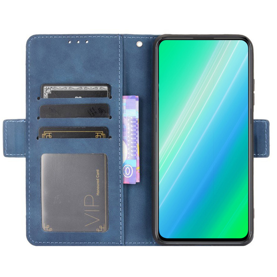 Θήκη με πτερύγιο για Realme 10 4G, Card Slot, μπλε