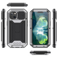 Θήκη για iPhone 13 Mini, R-JUST CamShield Slide, θωρακισμένη, ασημένια / μαύρη