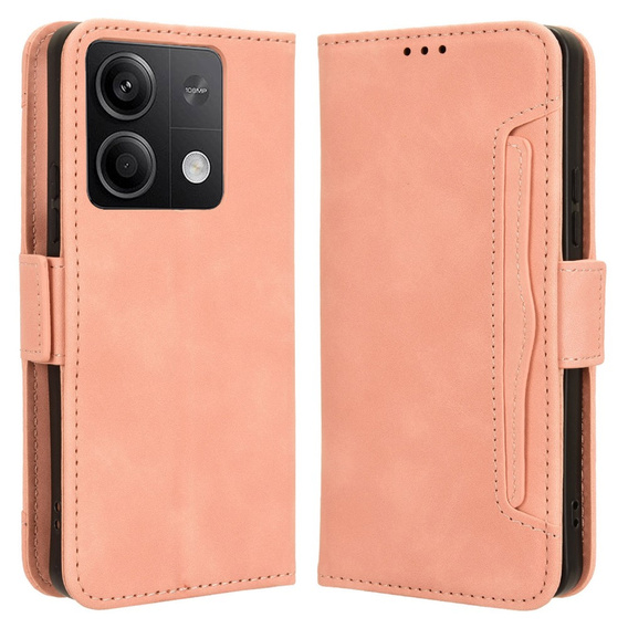 Θήκη με πτερύγιο για Xiaomi Redmi Note 13 5G, Card Slot, ροζ