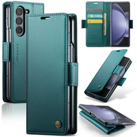 CASEME flip case για Samsung Galaxy Z Fold6 5G, Litchi Wallet, πράσινη