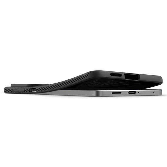 θήκη Spigen για Samsung Galaxy S25 Edge, Liquid Air, μαύρη + μετριασμένο γυαλί 9H