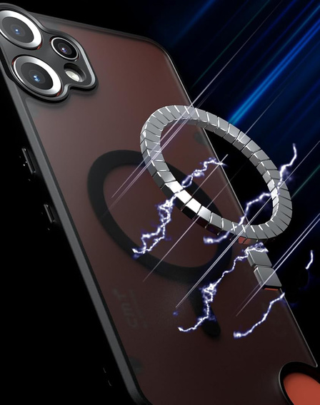 Θήκη για CMF Nothing Phone 2 Pro, για MagSafe, ERBORD Μatt Case, μαύρη