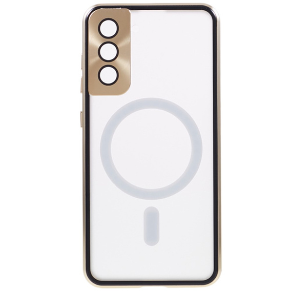 Μαγνητική θήκη MagSafe Dual Glass για Samsung Galaxy S21+ Plus, χρυσή