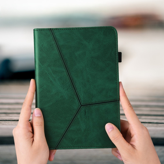 θήκη για Samsung Galaxy Tab S10 Lite / S10 FE / S9 FE / S9, Classic, με υποδοχή γραφίδας, πράσινη