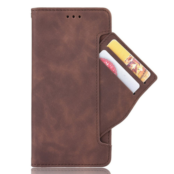 Θήκη με πτερύγιο για Xiaomi Mi Note 10 Lite, Card Slot, καφέ