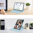 Θήκη πληκτρολογίου για Samsung Galaxy Tab S9+, Rotary 360° Leather, γαλάζια