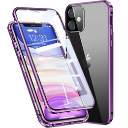 θήκη για το iPhone 11, Magnetic Dual Glass, μωβ