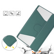 Θήκη πληκτρολογίου για Lenovo Tab M11, Rotary 360° Leather, σκούρα πράσινη