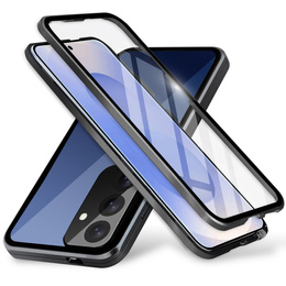 θήκη για το Samsung Galaxy S25, Magnetic Dual Glass, μαύρη