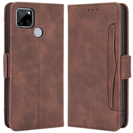 Θήκη με πτερύγιο για Oppo A15 / A15S, Card Slot, καφέ