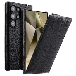 Θήκη MELKCO για Samsung Galaxy S24 Ultra, δερμάτινη, flip, μαύρη