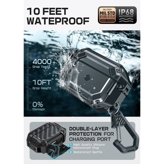 Προστατευτική θήκη Supcase Unicorn Beetle Pro MagSafe IP68 για Apple AirPods Pro 3