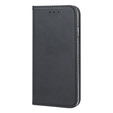 Θήκη με πτερύγιο για Oppo A18 4G / A38 4G, Smart Magnetic, μαύρη + γυαλί 9H 