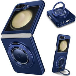 Θήκη GKK για Galaxy Z Flip 5 5G, Γωνίες Dropproof MagSafe, διαφανές / μωβ