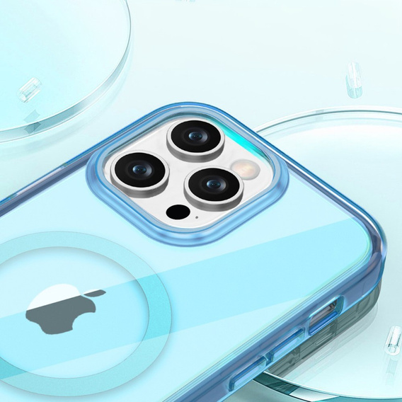 Θήκη για iPhone 16 Pro, Shockproof Hybrid, με μεμβράνη οθόνης, για MagSafe, μπλε