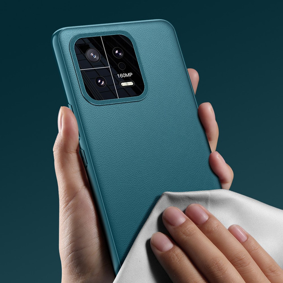 Δερμάτινη θήκη για Xiaomi 13, leather hybrid, πράσινη